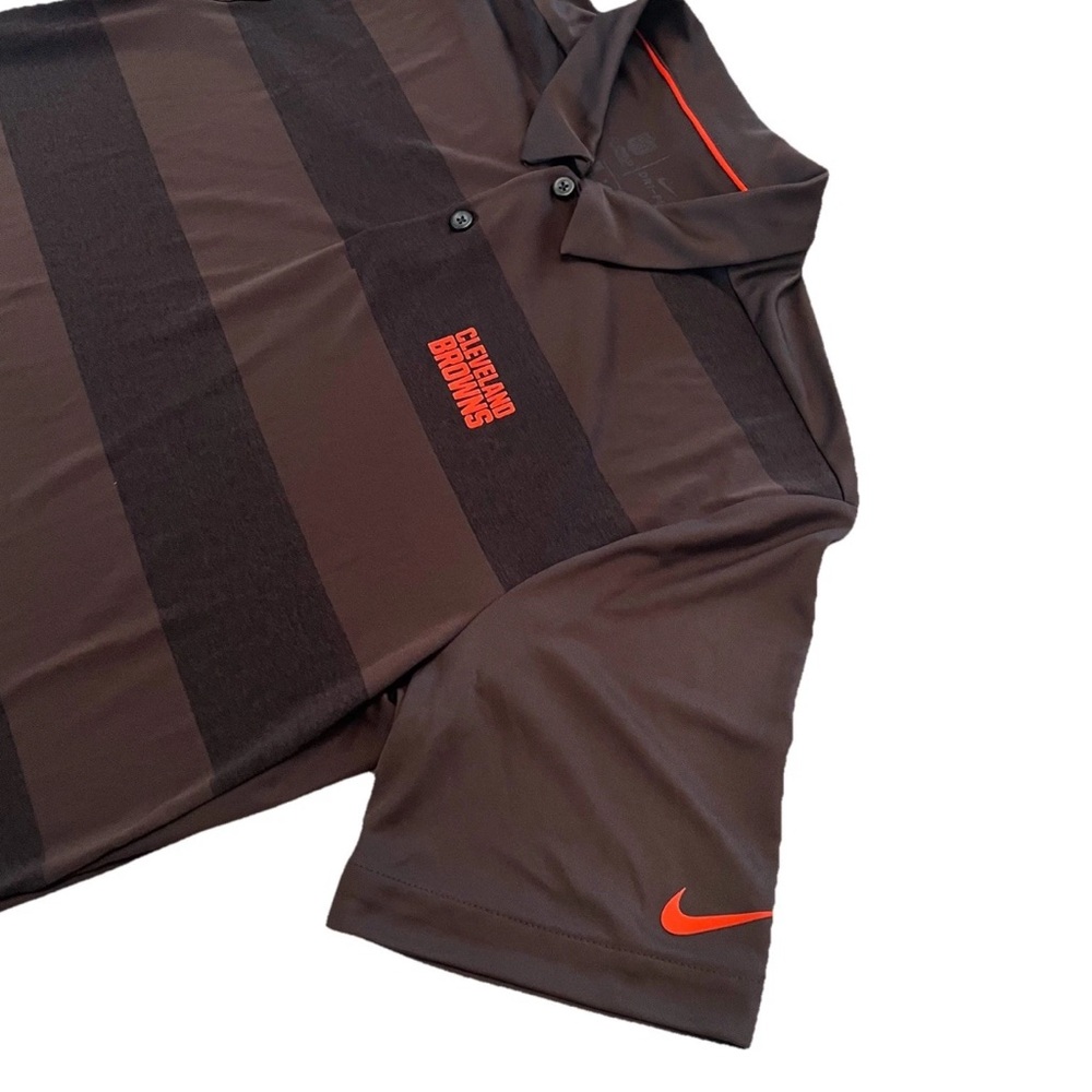 Cleveland Browns Dri-Fit Polo NFL On Field Shirt Brown Nike Mens M - Picture 3 of 10